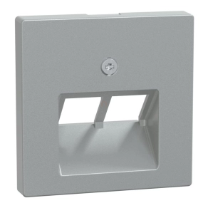   Schneider Merten Fedlap, 2xRJ45 aljzathoz, döntött, System-M, alumínium 298060