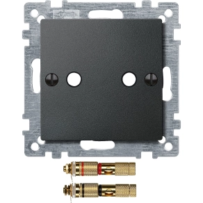 Schneider Merten Fedlap, high-end" hangszóró csatlakozókhoz, System-M, antracit 469314"