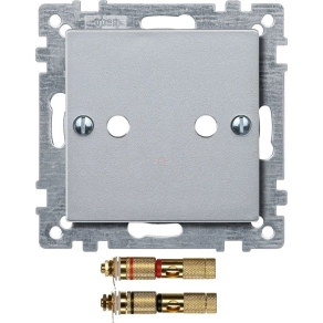   Schneider Merten Fedlap, high-end" hangszóró csatlakozókhoz, System-M, alumínium 469360"