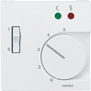 Schneider Merten Fedlap, padlótermosztáthoz, System-M, mattfehér 535819