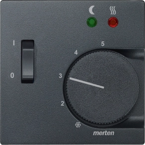 Schneider Merten Fedlap, padlótermosztáthoz, System-M, antracit 535814