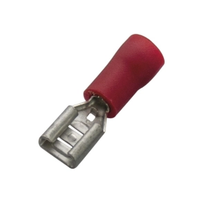   Gyorscsatlakozó hüvely piros szigetelt 0,5-1,0/4,8x0,8 PVC HAUPA 260386