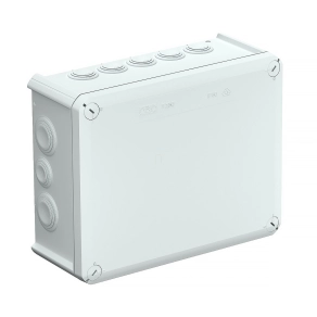   Obo kábel-leágazódoboz bevezetőnyílásokkal, világosszürke 240x190x95 2007109