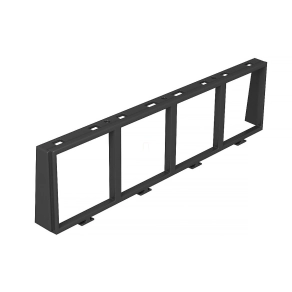   Obo beépítő keret 4 x 1 Modul 45-höz, grafit fekete 7408670