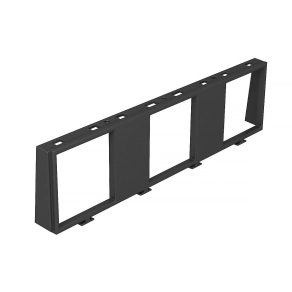   Obo beépítő keret 3 x 1 Modul 45-höz, grafit fekete 7408672