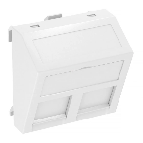   Obo adatátviteli modul tartó 2 db RM típusú csatl.modulhoz, hófehér 45x45mm 6119298