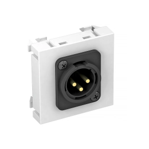   Obo Modul 45 XLR fedlap csavaros csatlakozódugóval, hófehér 45x45mm 6105258