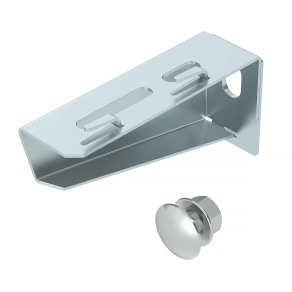   Obo fali és oszlopkonzol rácsos kábeltálcához B110mm, szalaghorganyzott, DIN EN 10346, cink 6424600