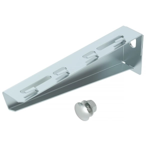   Obo fali és oszlopkonzol rácsos kábeltálcához B210mm, szalaghorganyzott, DIN EN 10346, cink 6424608
