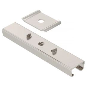   Obo függesztett tartó rácsos tálcához, rögz.elemmel B170mm, felületkezelés nélkül, utókezelt, nemesacél 6015418