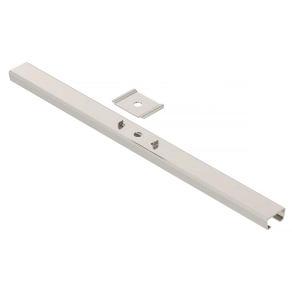   Obo függesztett tartó rácsos tálcához, rögz.elemmel B470mm, felületkezelés nélkül, utókezelt, nemesacél 6015421