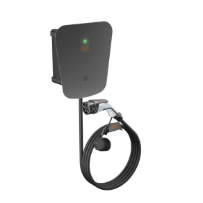   Fali elektromos autótöltő OBO WB AC BL 1xT2 csatlakozó kábellel, 22 kW, 3 fázisú, nyomógombos, IP66 6570020