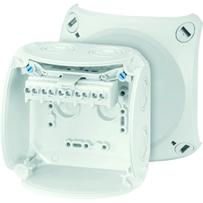   Hensel KF 0404 G Kábelösszekötő doboz kapcsokkal, 104x104x70mm IP66 szürke, időjárásálló