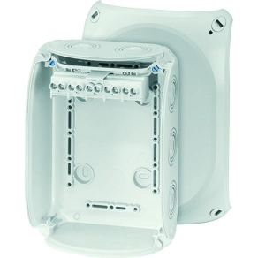   Hensel KF 1006 G Kábelösszekötő doboz kapcsokkal, 130x180x77 mm IP66 szürke, időjárásálló