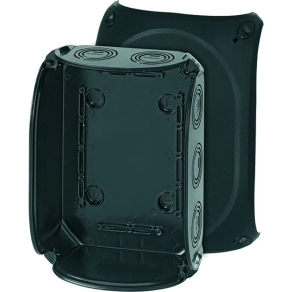   Hensel KF 1600 B Kábelösszekötő doboz kapcsok nélkül, 210x155x92mm IP66 fekete, időjárásálló