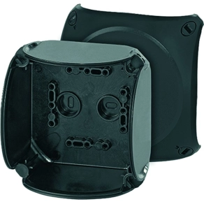   Hensel KF 0400 C Kábelösszekötő doboz kapcsok nélkül, 104x104x70mm IP66 fekete, időjárásálló