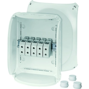   Hensel DK 3535 G Kábelösszekötő doboz membrános, kapcsokkal, 395x225x122mm 10-35 mm2 Cu vezetékekhez, 2 db M32 kábelbevezetéssel
