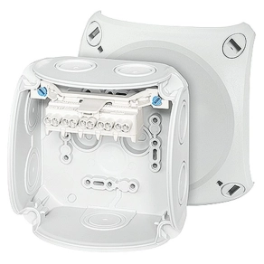   Hensel DK 0402 GZ Kábelösszekötő doboz membrános, kapcsokkal, 104x104x70mm