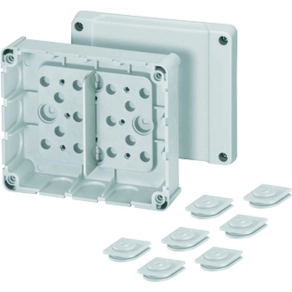   Hensel DP 9220 kábelösszekötő doboz, csatornák és védőcsövek szereléséhez, kapcsok nélkül, 139x119x49mm 6000040