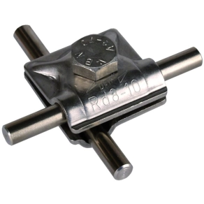   DEHN MV-kapocs NIRO Rd 8-10 mm-hez hatlapfejű csavarral 390059rnMVK 8.10 SKM10X30 V2A