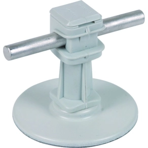   DEHN 297110 Tetővezető-tartó DEHNsnap magasság 36 mm szürke öntapadós ragasztópaddal D 67 mm Rd 8 mm-hez DLH DS 8 H36 KP67 K GR