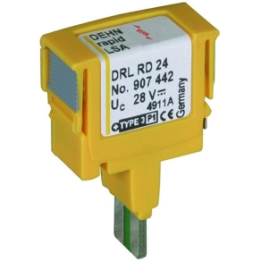   DEHN 907442 Túlfeszültség-korlátozó DEHNrapid LSA dugaszolható védelmi modul 1 érpárhoz Un 24 V DRL RD 24