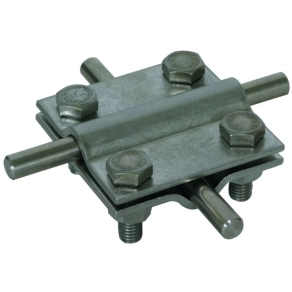   DEHN KS 8.10 8.10 FL30 V4A Keresztösszekötő kapocs NIRO (V4A) 2x Rd 8-10 mm-hez méret 60x60 mm köztes lemez nélkül 318219