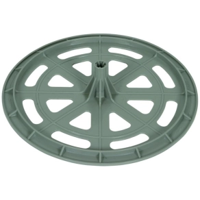   DEHNiso tetővezető-tartó műanyag alátétlap D 300mm D 10mm hüvellyel PE D 10mm GFK rúdhoz 253300 GP B10 H60 D300 KS GR