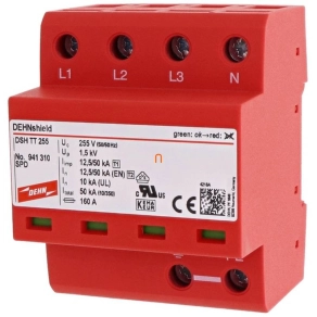   DEHNshield túlfeszültség-levezető 3 fázisú TT rendszerhez (1.+2. típus) DSH TT 255 941310