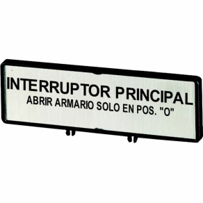   Eaton felirati tábla col főkapcsoló col spanyol /T0, T3, P1, ZFS77-T0 065752