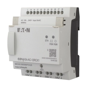   Eaton 100-240 v AC/DC, vezérlőrelé; 8di/4ro, kij.nélk, eth, easy-e4-ac-12rcx1-197216