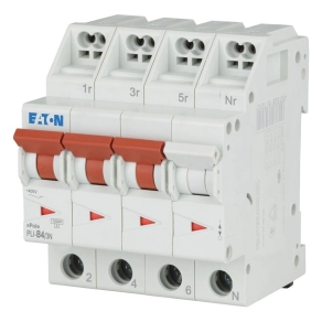   Eaton kismegszakító, 10kA, dugaszolókA,pcsokkA,l, pli-b4/3n-101330