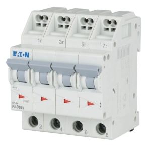   Eaton kismegszakító, 10kA, dugaszolókA,pcsokkA,l, pli-d16/4-101370