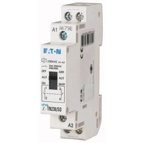  Eaton Installációs relé, ON-AUT-OFF főkapcsoló, 2z+2ny, 20A, Z-TN230/2S2O, 103168