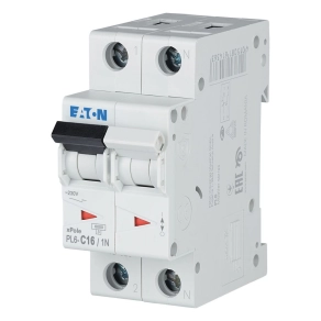 Eaton kismegszakító, 6 kA, 1P+0, pl6-c16/1n-106034