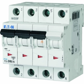 Eaton kismegszakító 3P+N B 40A 6kA PL6-C40/3N (106914)