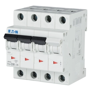 Eaton kismegszakító, 6 kA, 3P+0, pl6-c50/3n-106915