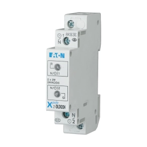   Eaton jelzőlámpa kétlámpás fehér + fehér, 12-24V AC/DC, z-dld/wh24-108897