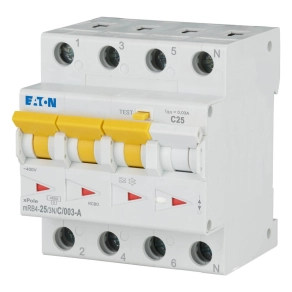   Eaton áramvédő kismegszakító 4, 5kA, 3P+N, mrb4-25/3n/c/003-a-120678