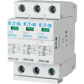   Eaton villámáram és túlfeszültség levezető készlet b+c 12, 5kA tn-c, spbt12-280/3-158330