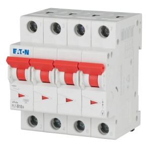   Eaton kismegszakító, 10kA, négy pólusú, pl7-b10/4-165147