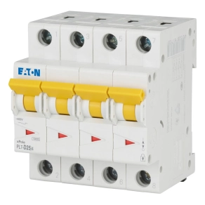   Eaton kismegszakító, 10kA, négy pólusú, pl7-d25/4-165203