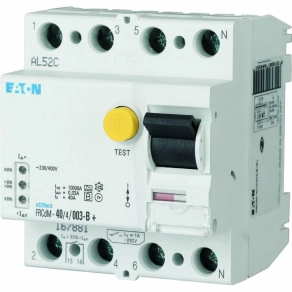   Eaton áramvédő kapcsoló 10kA négy pólusú, frcdm-40/4/003-g/b-167893