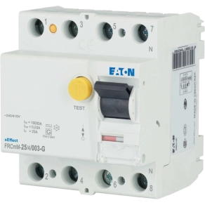   Eaton áramvédő kapcsoló 10kA négy pólusú, frcmm-25/4/003-g-170368