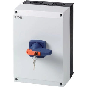   Eaton főkapcsoló 160A három pólusú tokozott, hengerzár, kék, dmm-160/3/i5/c-b-172801