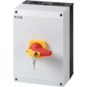   Eaton főkapcsoló 160A négy pólusú tokozott, hengerzár, piros-sárga, dmm-160/4/i5/c-r-172806