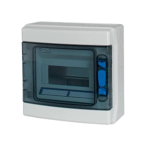   Eaton falon kívüli kiselosztó IP65 1sor 8te, átlátszó ajtó, +pe/n, ika-1/8-st-uv-174189