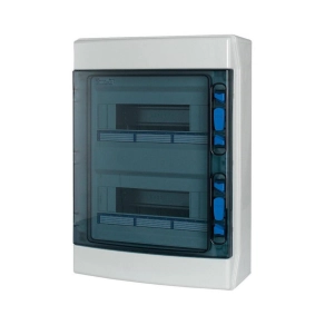   Eaton falon kívüli kiselosztó IP65 2sor 24te, átlátszó ajtó, +pe/n, ika-2/24-st-uv-174191