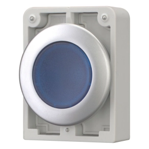   Eaton világító nyomógomb, 30mm, lapos, kék, m30c-fdl-b-182940