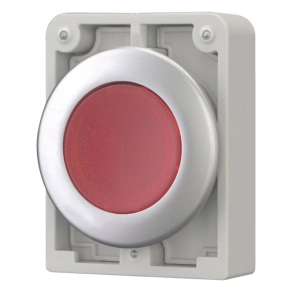   Eaton világító reteszelt nyomógomb, 30mm, lapos, piros, m30c-fdrl-r-182951